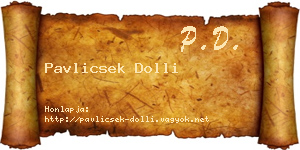 Pavlicsek Dolli névjegykártya